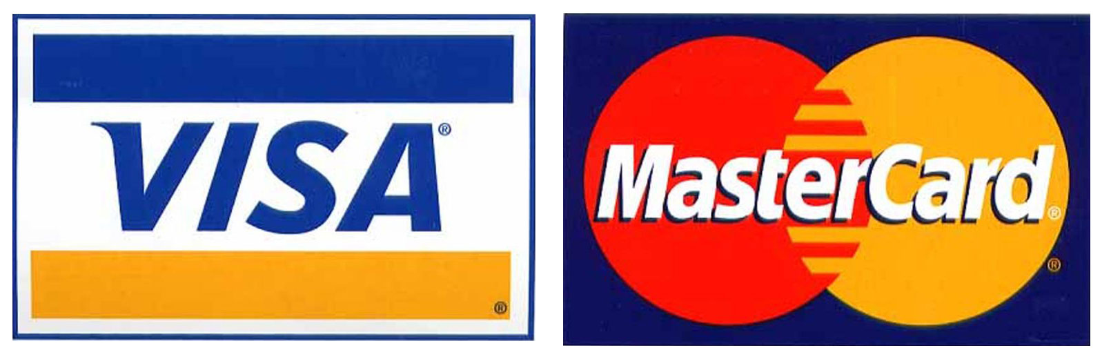 Visa logo Mastercard logo